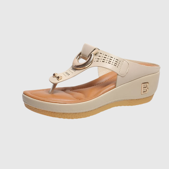 VivaLift Leather Wedge Sandals | Comfortable | Elegant Wedge Shoes | Summer Fashion