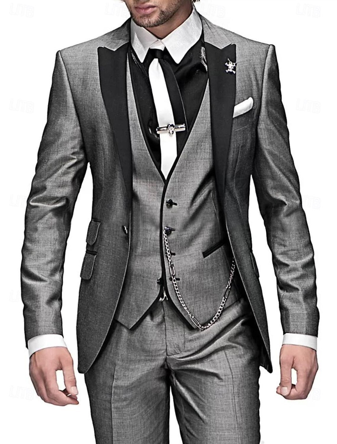 LinoGent Herren Leinenanzug | 3-teiliges Set mit Blazer, Weste & Hose | Stilvoll & Atmungsaktiv