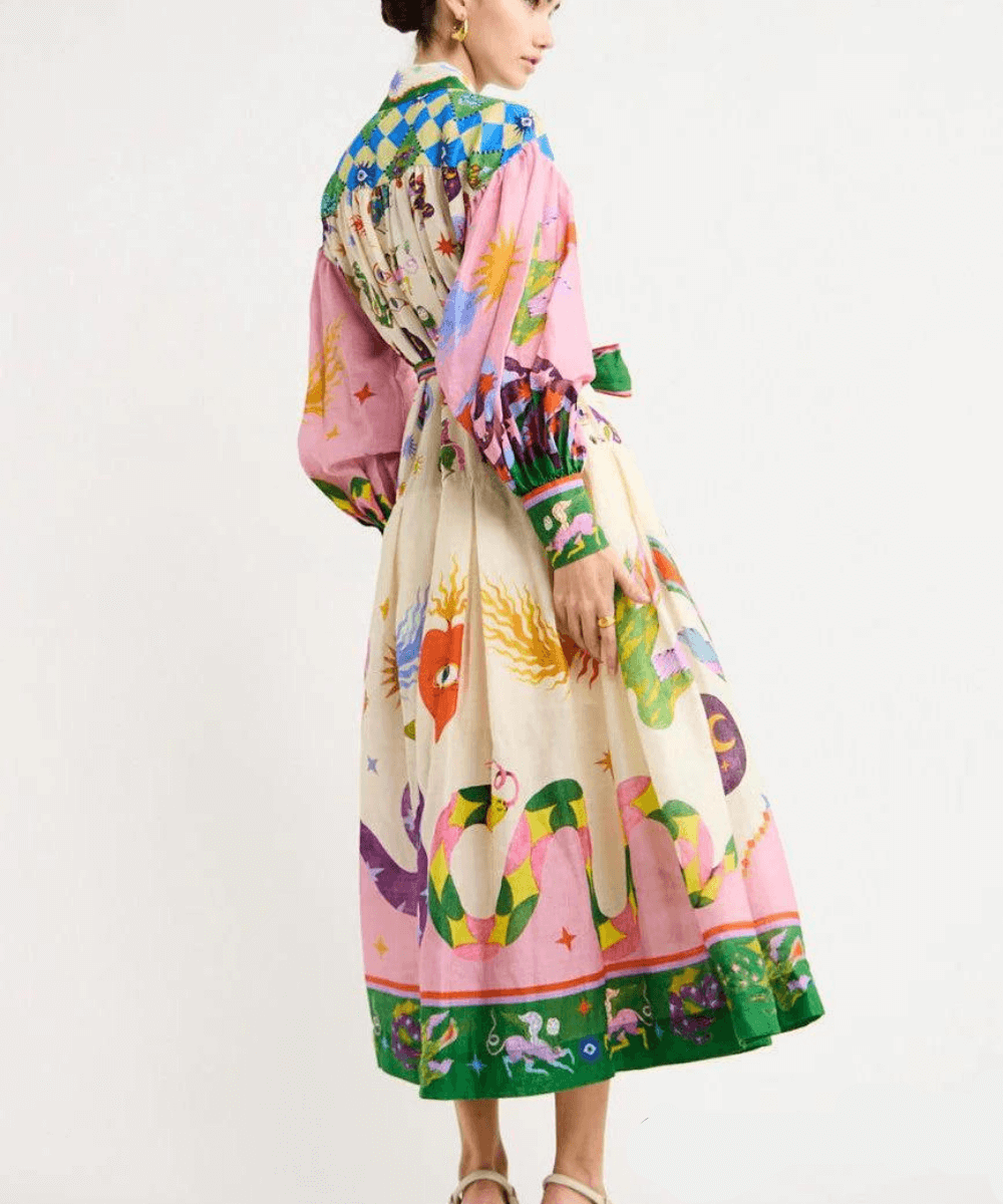 Robe longue italienne BellaVita | Design élégant | Léger et aéré | Parfait pour l'été et les vacances