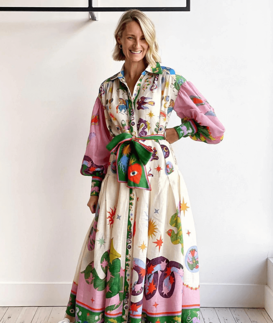 Robe longue italienne BellaVita | Design élégant | Léger et aéré | Parfait pour l'été et les vacances