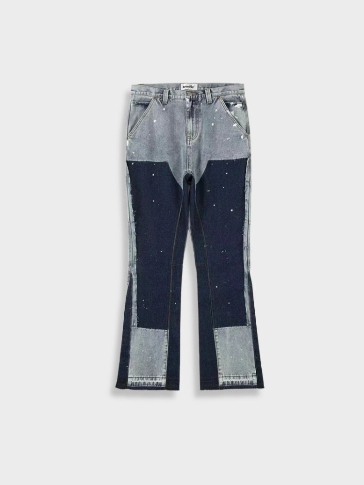 DenimVibe Vintage Herren Jeans | Patched Design | Modern Look | Hoher Tragekomfort