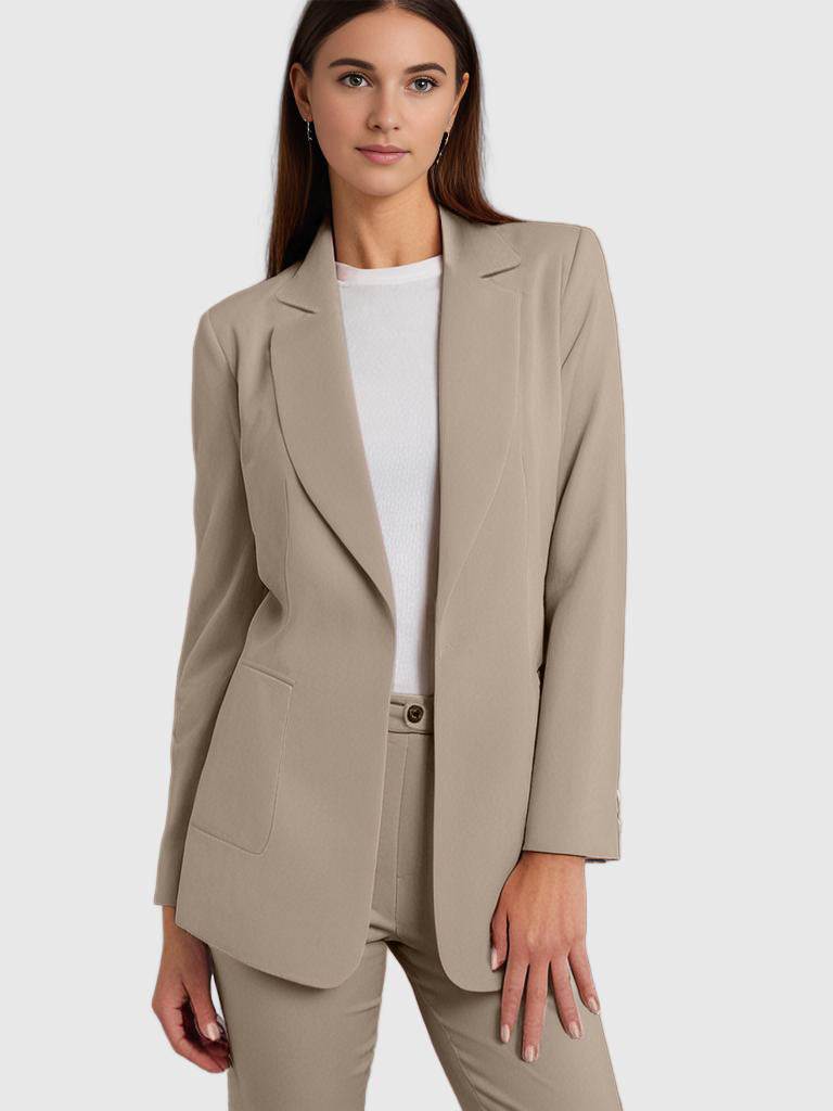 Blazer femme EleganciaBlaze | Design monochrome élégant | Polyvalent et élégant pour le bureau et les loisirs
