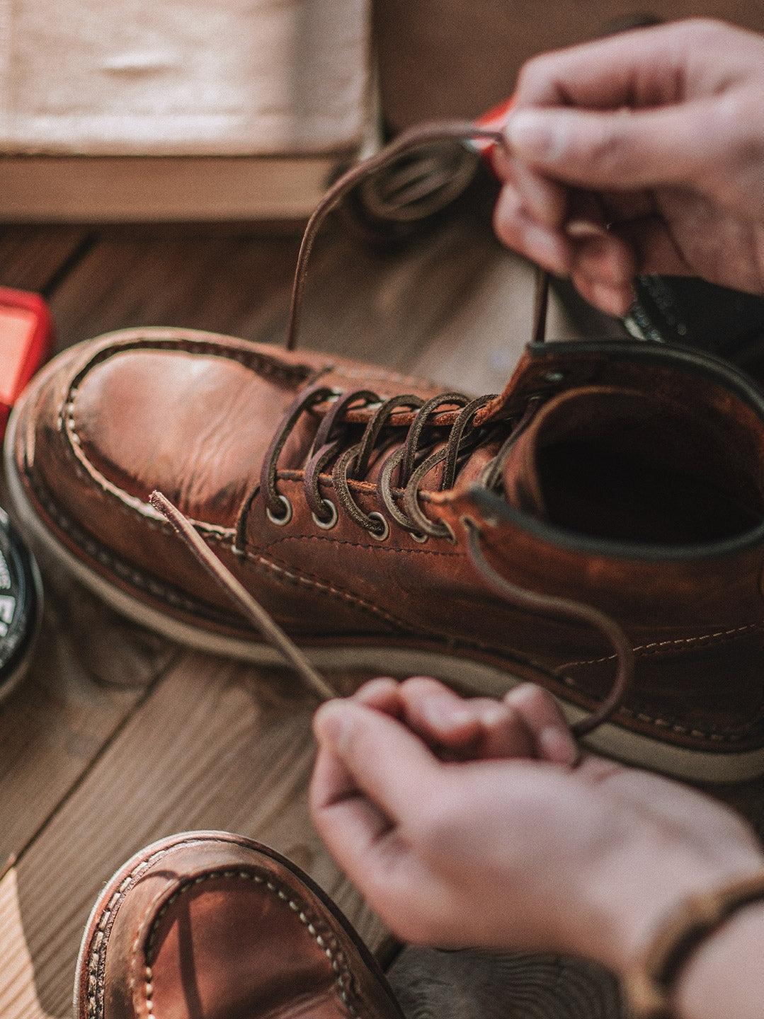 Delyria full-grain leather work boots | Robust moc toe boots for every challenge