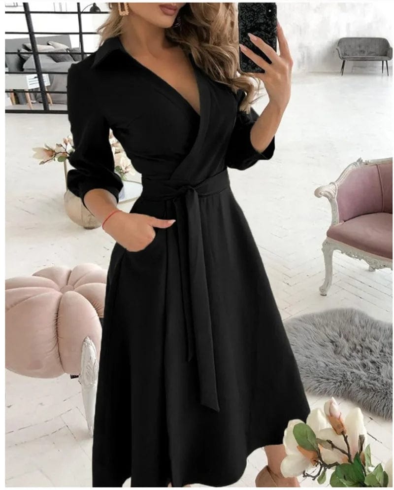 LuxeMidi Women's Midi Dress | Elegant for Formal Occasions and Special Moments