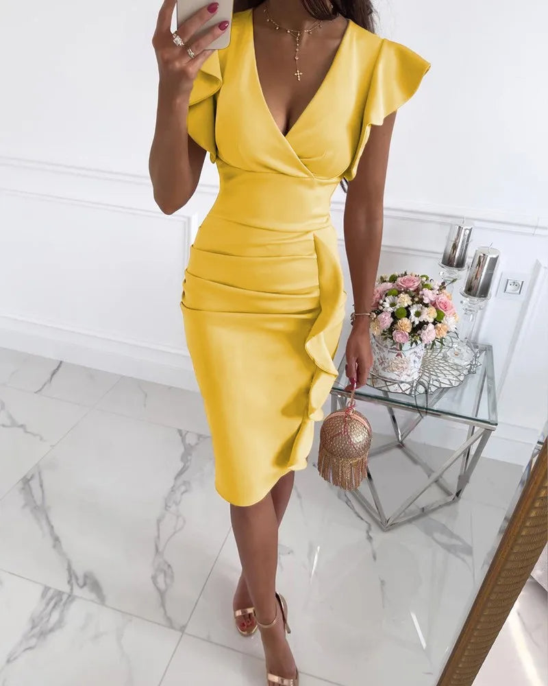 Robe moulante élégante Elizelle en matière luxueuse | Parfait pour les occasions spéciales