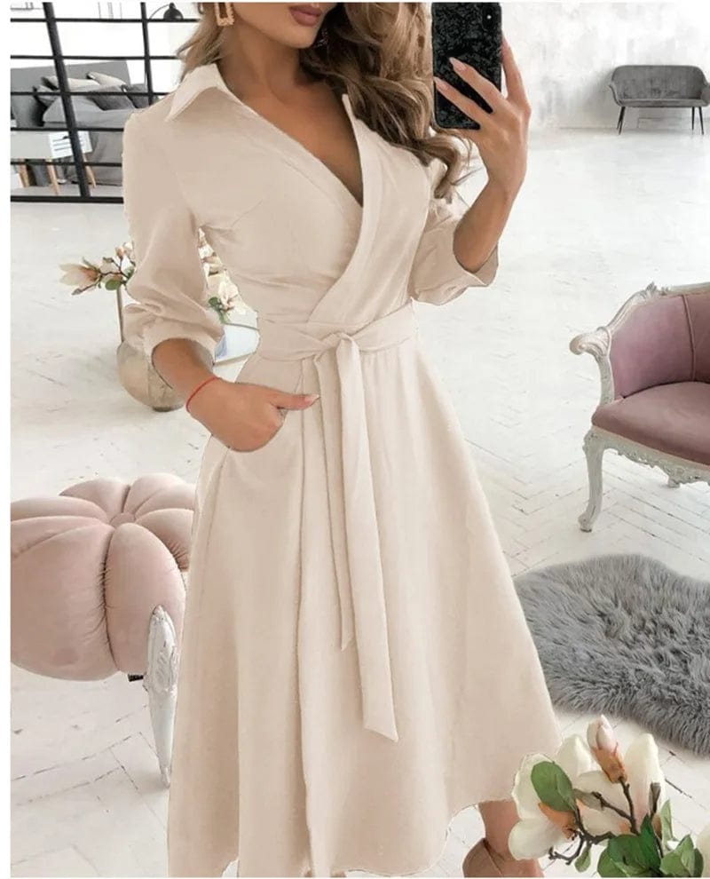 LuxeMidi Women's Midi Dress | Elegant for Formal Occasions and Special Moments