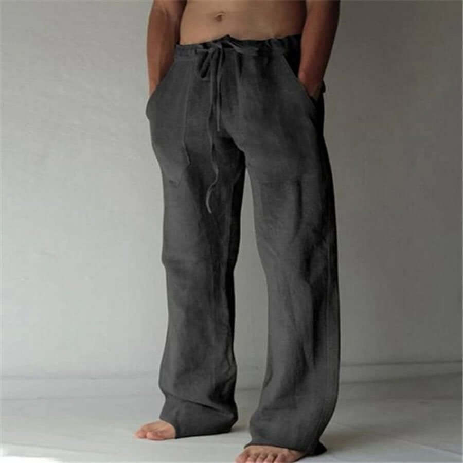 Pantalon en lin léger et respirant Thalindra pour homme | Parfait pour l'été et les loisirs