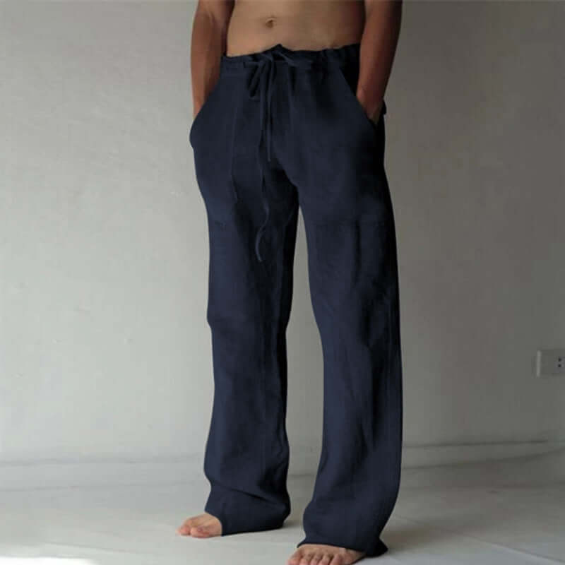 Pantalon en lin léger et respirant Thalindra pour homme | Parfait pour l'été et les loisirs