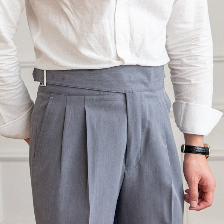 BuckleFit Klassische Herren-Hose mit Schnallen-Design | Stilvoll & Bequem | Perfekt für Büro & Freizeit