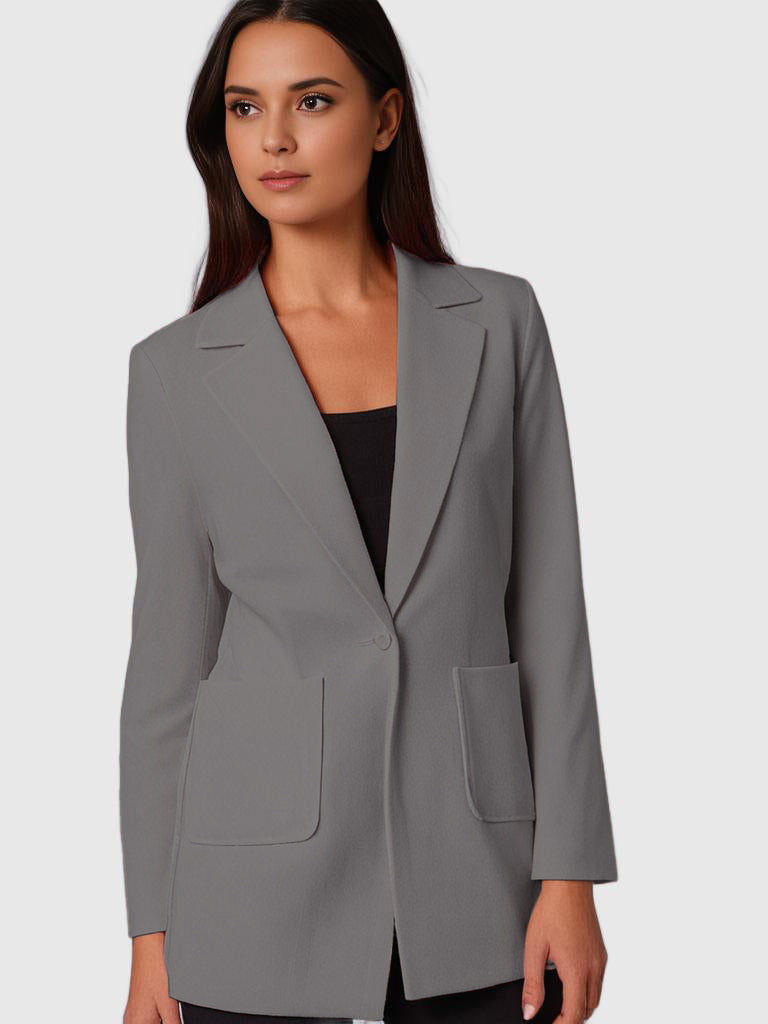 Blazer femme EleganciaBlaze | Design monochrome élégant | Polyvalent et élégant pour le bureau et les loisirs