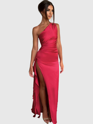 Velara Glam One-Shoulder Maxi Dress | Elegant evening dress | Feminine design | Perfect for weddings &amp; parties