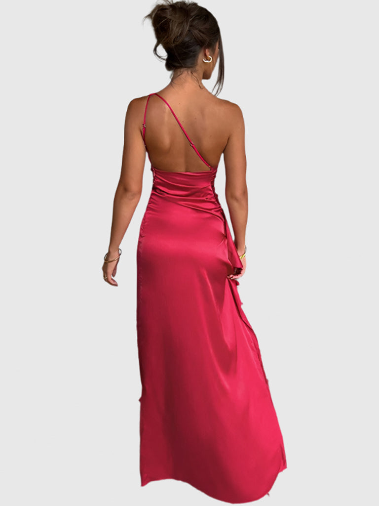 Velara Glam One-Shoulder Maxi Dress | Elegant evening dress | Feminine design | Perfect for weddings &amp; parties