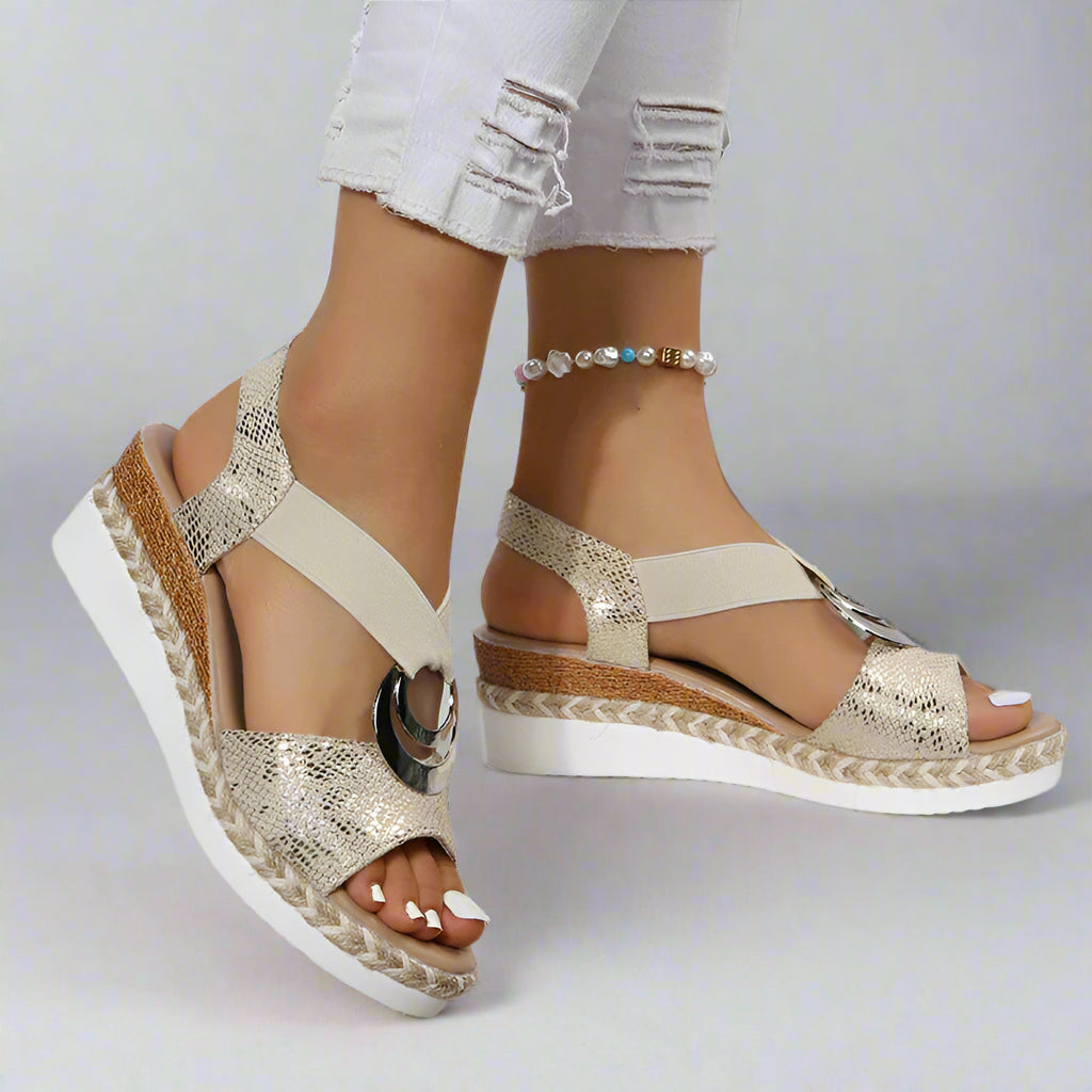 Sandales orthopédiques confortables FlexiWalk pour femmes | Coupe ajustable | Semelle intérieure de soutien | Idéal pour un usage quotidien et en voyage