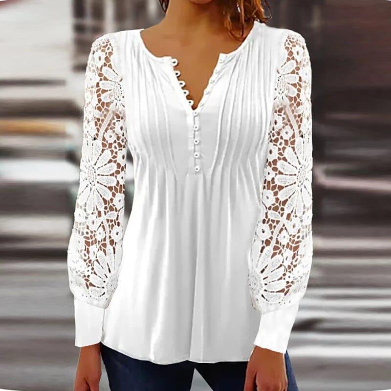 Chemisier femme élégant Faelora | Manches longues | À la mode et polyvalent | Idéal pour le bureau et les loisirs