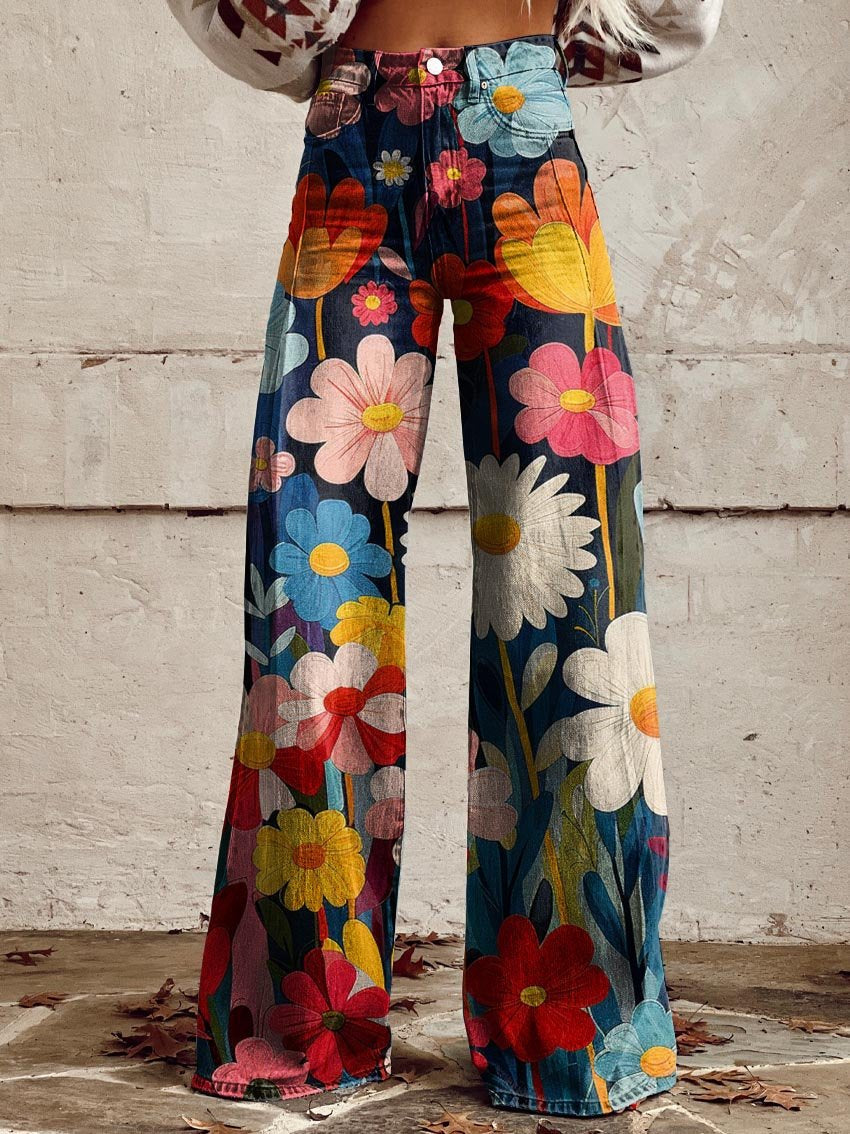 Pantalon à motifs floraux FloraVibe | Confortable et élégant pour le printemps