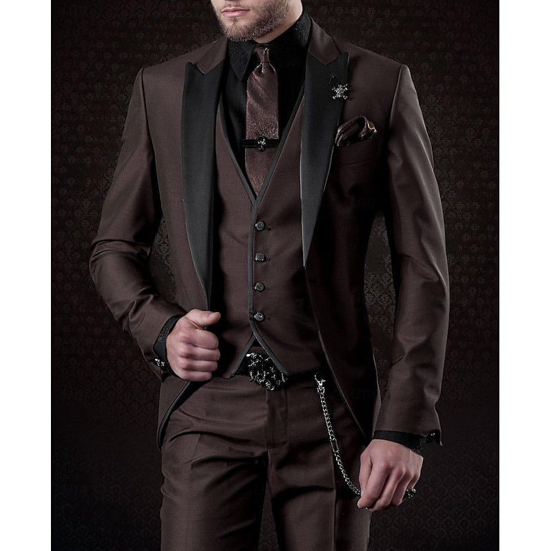 LinoGent Herren Leinenanzug | 3-teiliges Set mit Blazer, Weste & Hose | Stilvoll & Atmungsaktiv