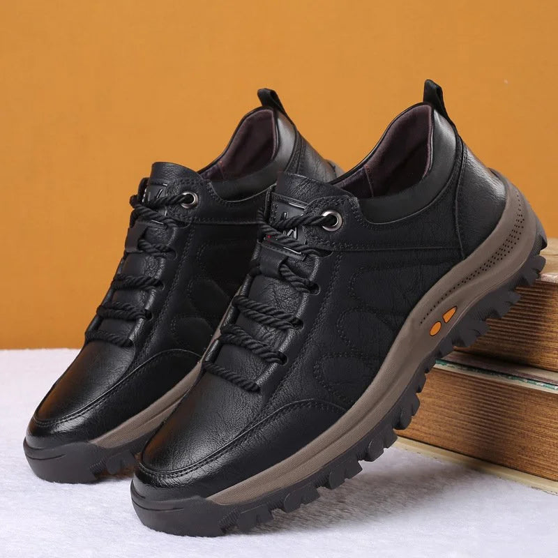 SolaceFlex Orthopedic Leather Shoes for Men | Comfortable | Stability | Breathable | Everyday Shoes for Comfort and Health