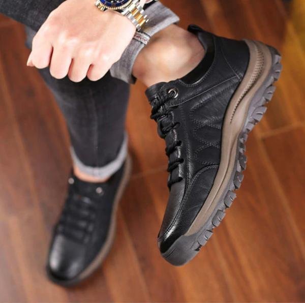 SolaceFlex Orthopedic Leather Shoes for Men | Comfortable | Stability | Breathable | Everyday Shoes for Comfort and Health