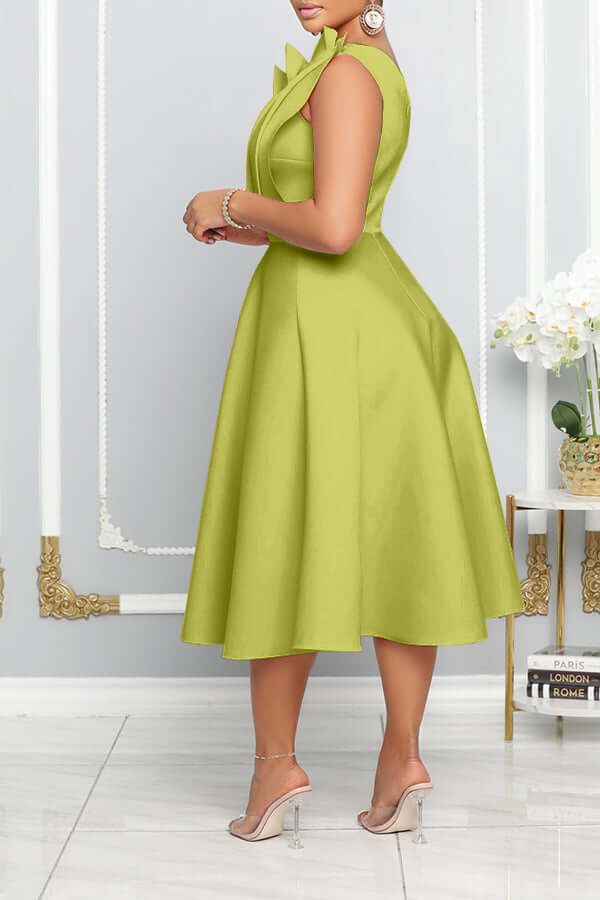 Robe évasée romantique à une épaule FloraBloom | Design élégant | Parfait pour les occasions spéciales