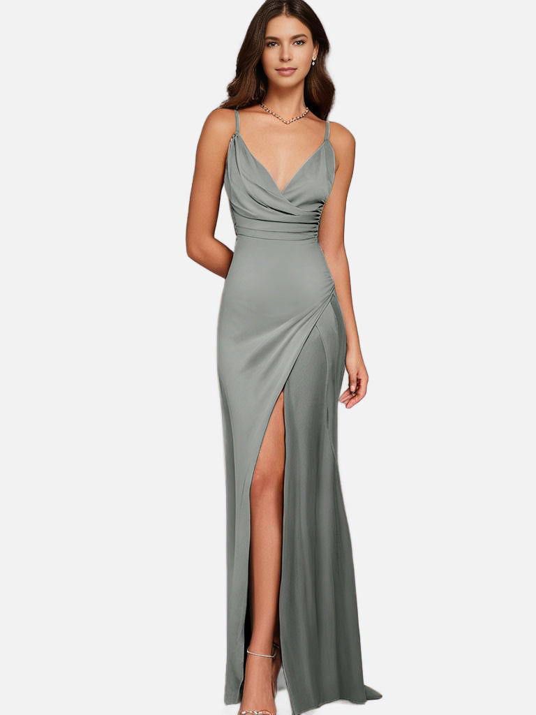 LuxeDream Elegant Maxi Dress | Slit design | Sleeveless Formal Dress | Party &amp; Evening Gown