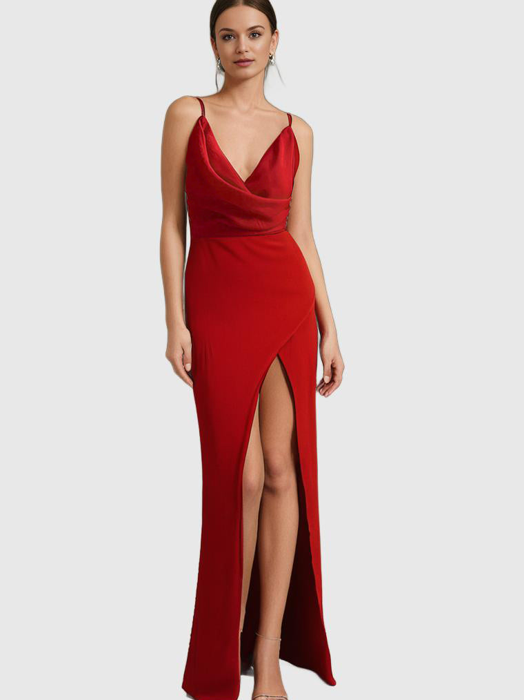LuxeDream Elegant Maxi Dress | Slit design | Sleeveless Formal Dress | Party &amp; Evening Gown