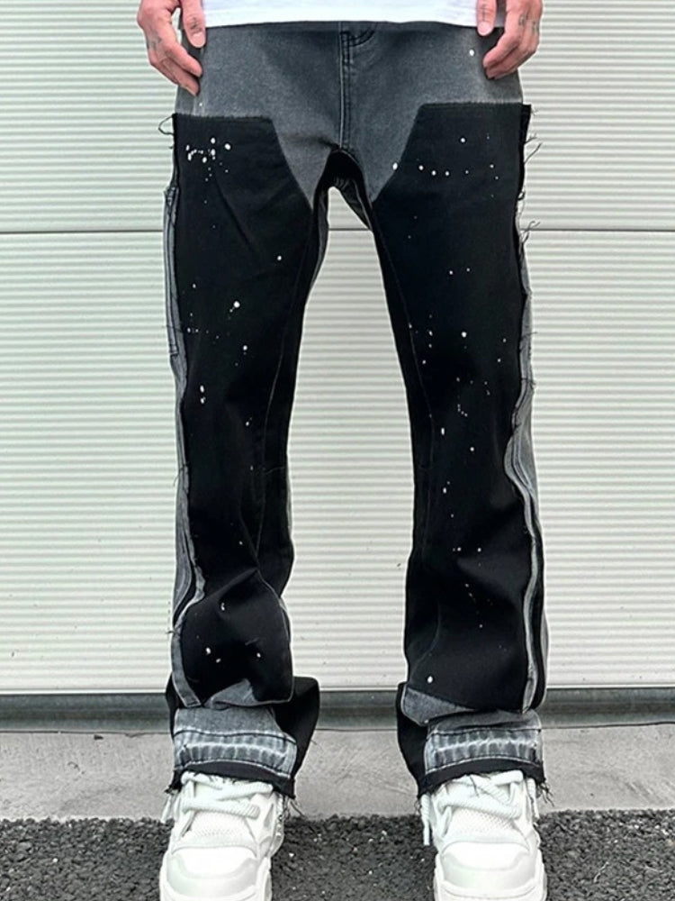 DenimVibe Vintage Herren Jeans | Patched Design | Modern Look | Hoher Tragekomfort