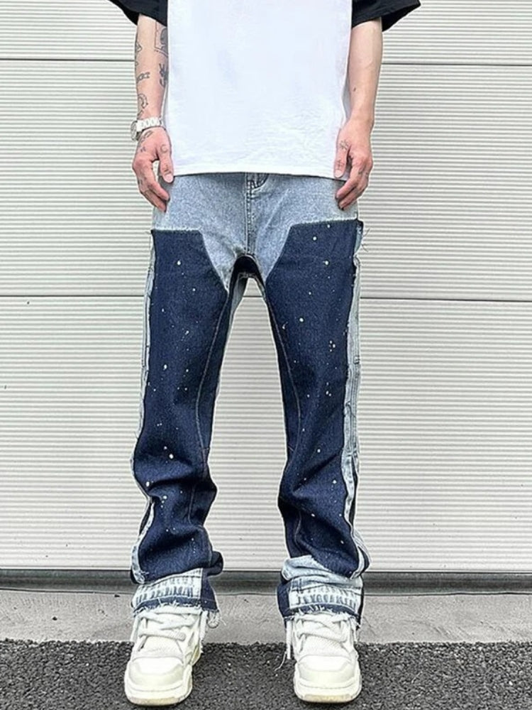 DenimVibe Vintage Herren Jeans | Patched Design | Modern Look | Hoher Tragekomfort