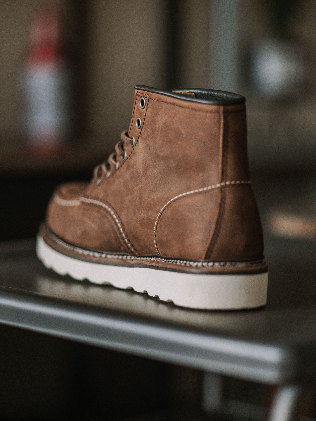 Delyria full-grain leather work boots | Robust moc toe boots for every challenge