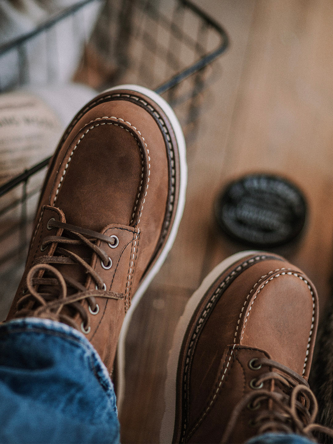 Delyria full-grain leather work boots | Robust moc toe boots for every challenge