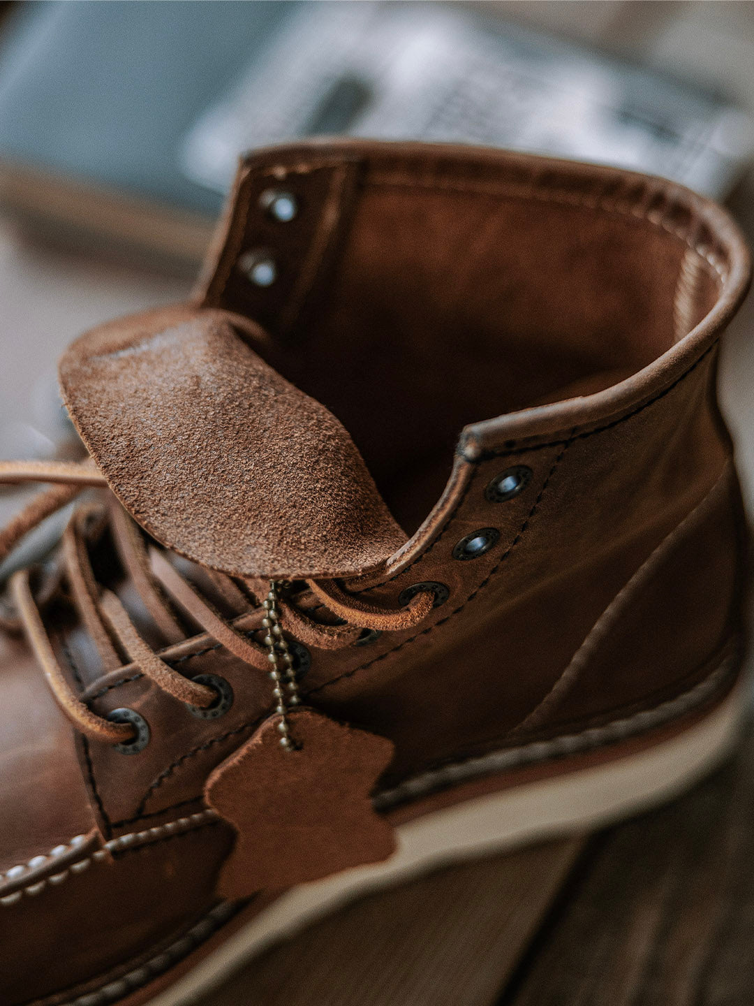 Delyria full-grain leather work boots | Robust moc toe boots for every challenge