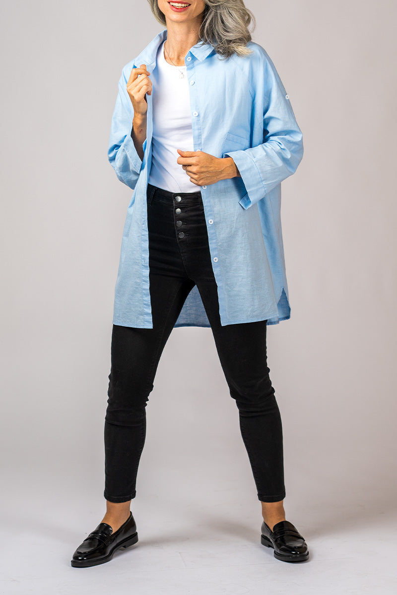 RelaxAura Women's Oversized Shirt | Trendy &amp; Comfortable | Perfect for Leisure &amp; Layering
