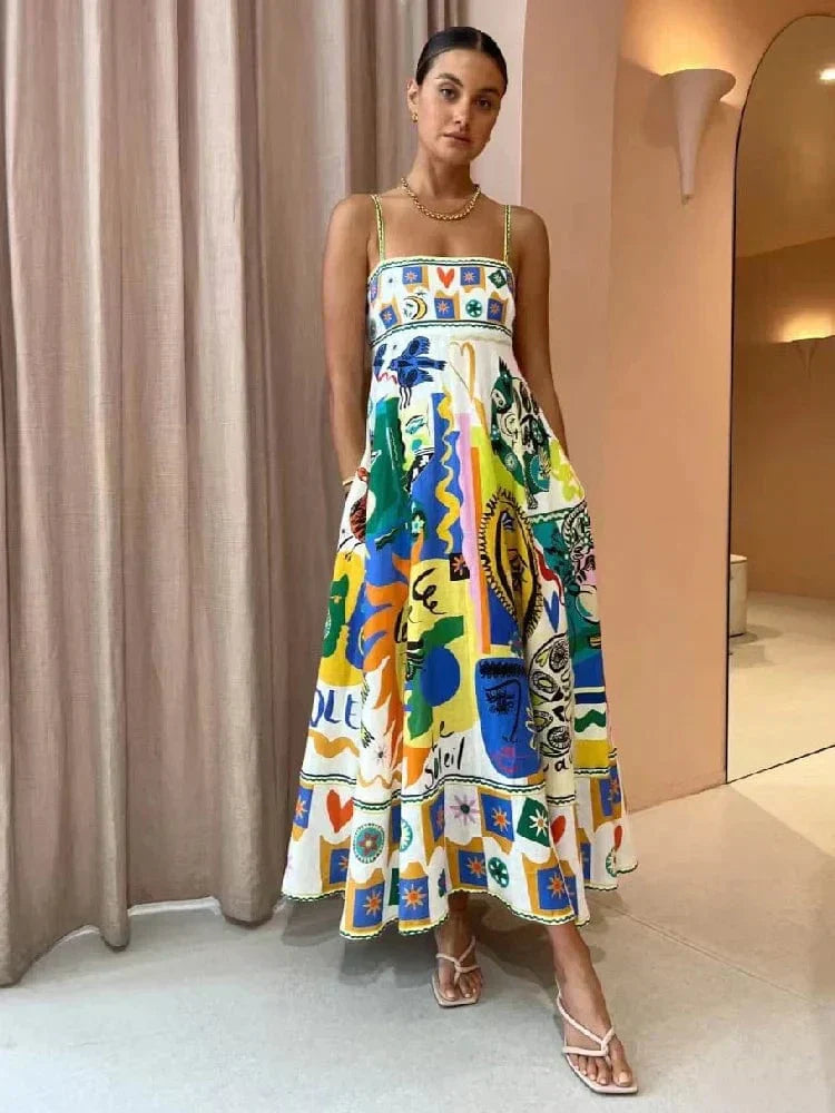 Robe d'été en lin coloré LinaBelle | Léger et aéré pour les journées chaudes