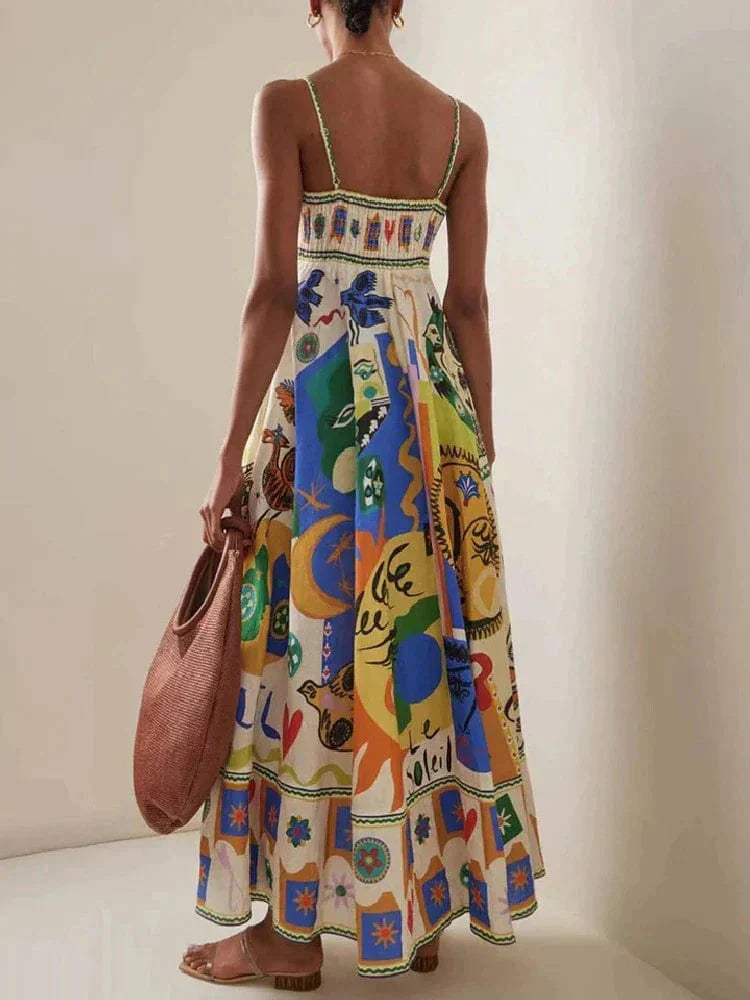 Robe d'été en lin coloré LinaBelle | Léger et aéré pour les journées chaudes