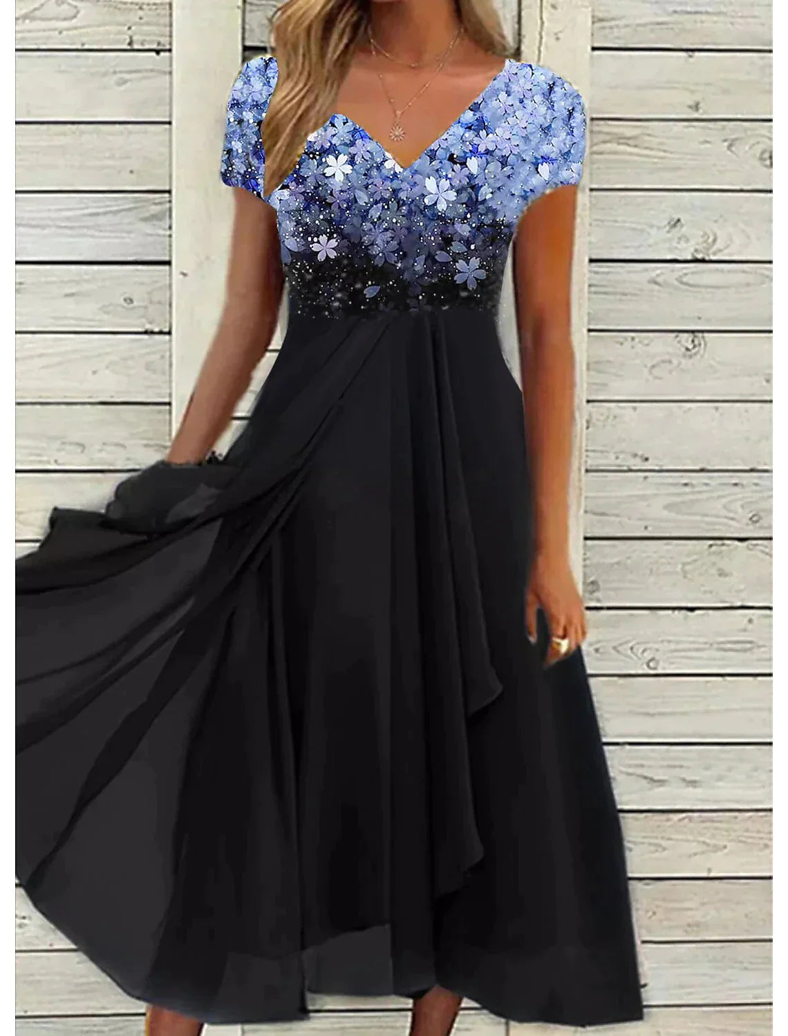 Robe mi-longue en dentelle florale élégante EveLace | Beauté intemporelle | Parfait pour les occasions spéciales