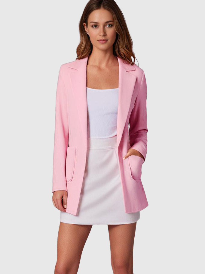 Blazer femme EleganciaBlaze | Design monochrome élégant | Polyvalent et élégant pour le bureau et les loisirs