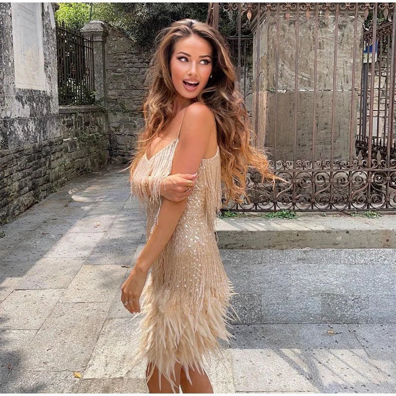 Robe de cocktail Elena Glam | Robe de soirée élégante | Festif | Idéal pour les fêtes et événements