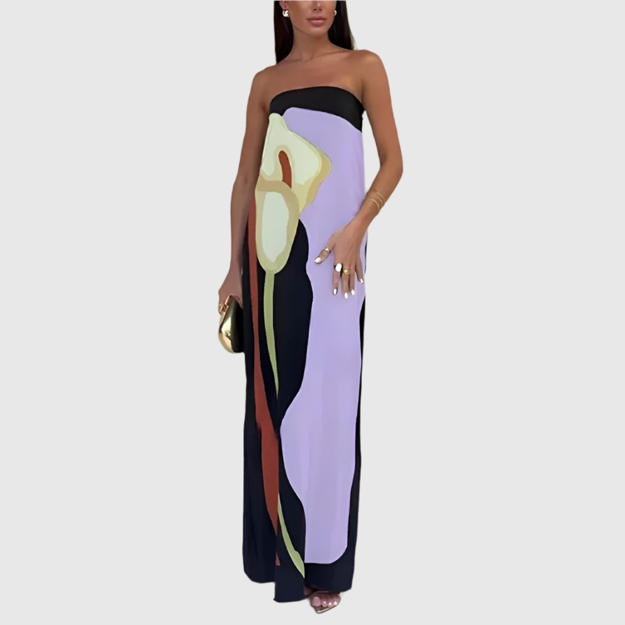 Robe bohème sans bretelles BohoStyle | Silvana | Facile | Robe d'été | Robe décontractée pour femme