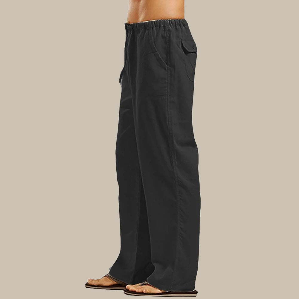 ZentroLuxe Herren Leinenhose | Stilvoll & Bequem | Perfekt für Sommer & Freizeit
