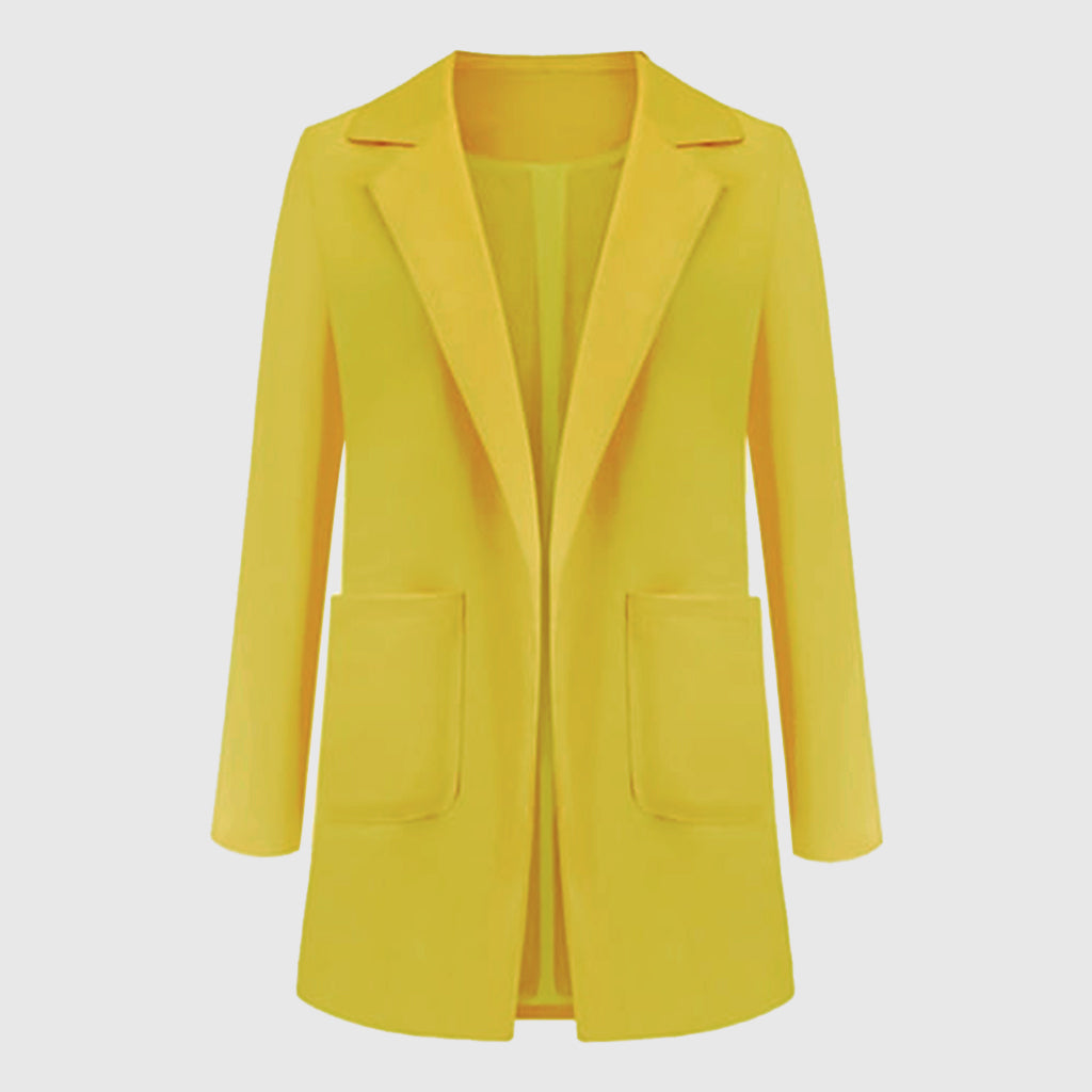 Blazer femme EleganciaBlaze | Design monochrome élégant | Polyvalent et élégant pour le bureau et les loisirs