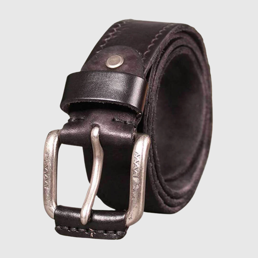 Cherokee Belt | Classic Leather Belt | Elegant Silver Buckle