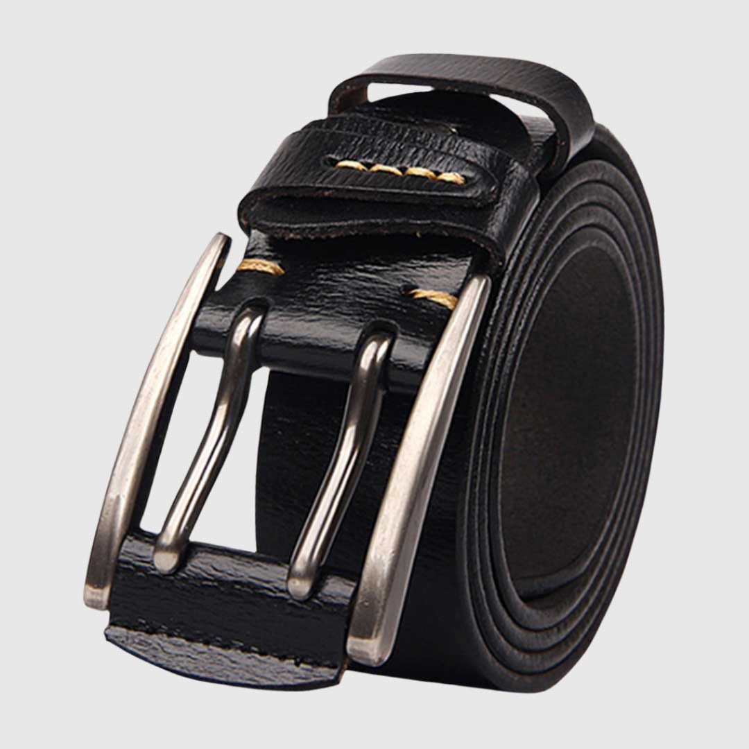 Yakama Belt | Leather belt with silver buckle | Robust and elegant belt for men