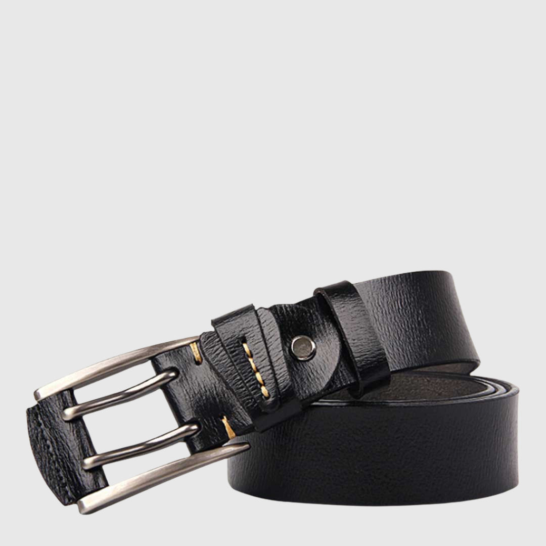 Yakama Belt | Leather belt with silver buckle | Robust and elegant belt for men