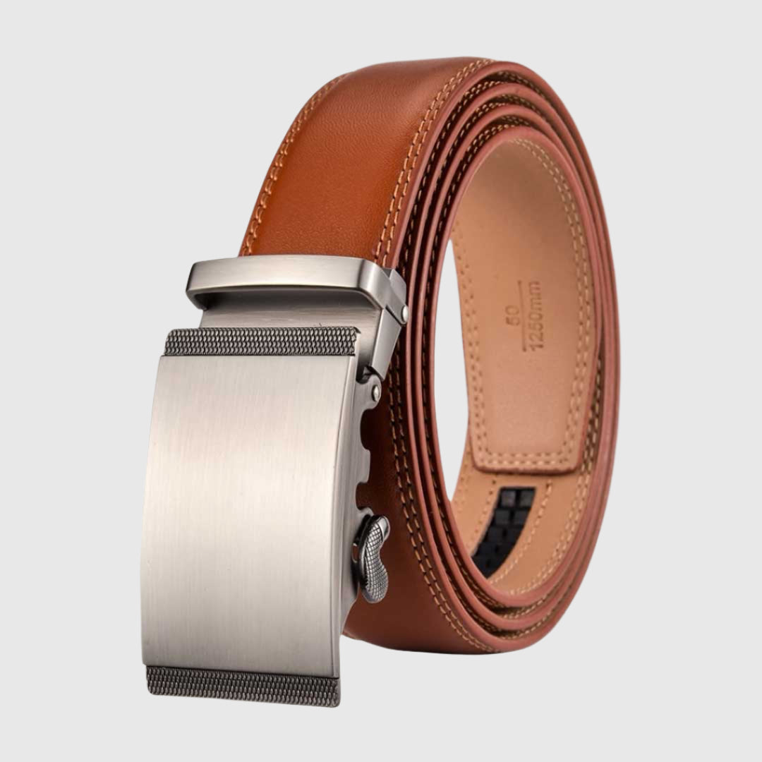 Seminole Belt | Leder-Gürtel mit Silberner Schnalle  | Robuster Gürtel für den Alltag