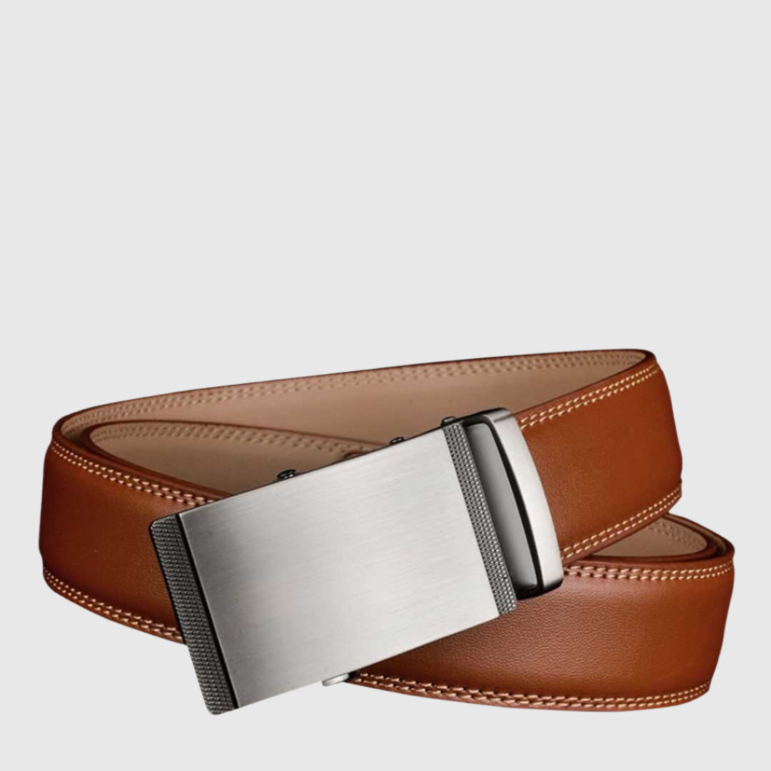 Seminole Belt | Leder-Gürtel mit Silberner Schnalle  | Robuster Gürtel für den Alltag