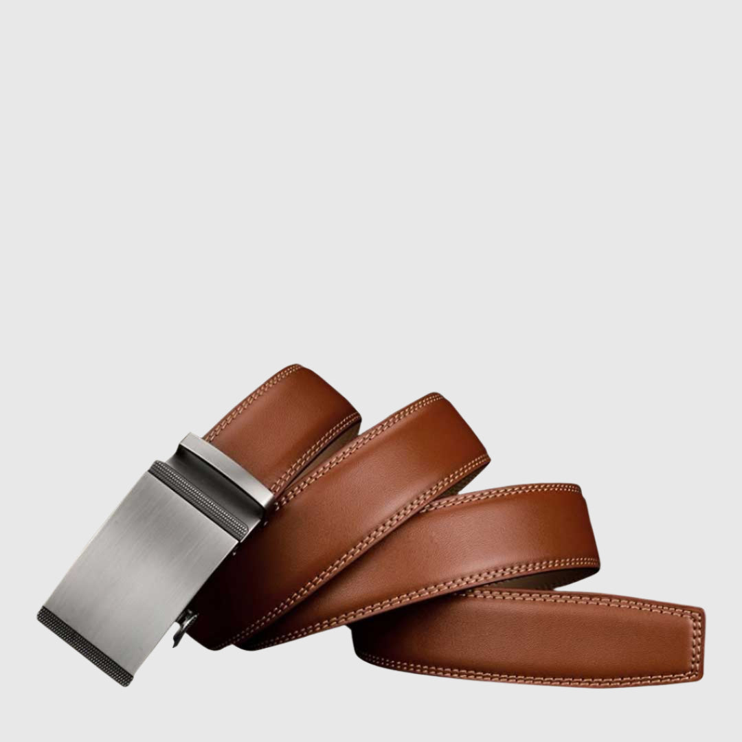 Seminole Belt | Leder-Gürtel mit Silberner Schnalle  | Robuster Gürtel für den Alltag