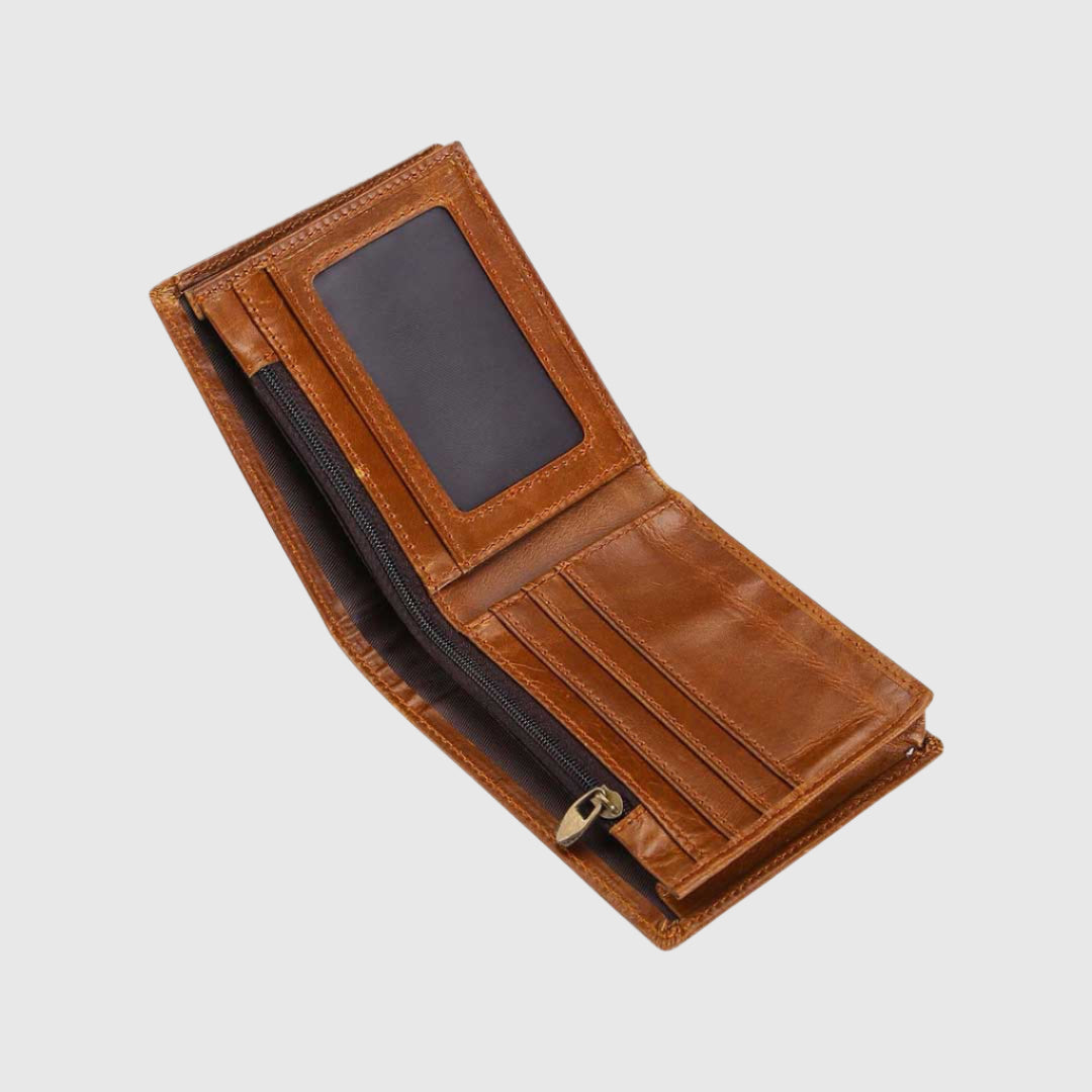Portefeuille à deux volets Mojave | Portefeuille en cuir classique | Portefeuille pour homme