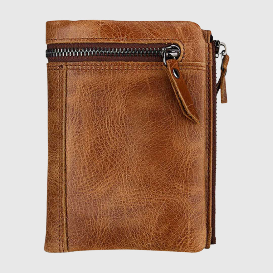 Portefeuille à fermeture éclair Greenville | Portefeuille en cuir pour homme | portefeuille